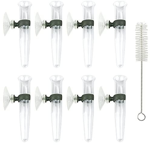 8 contenitori per acqua per fiori, fiale in plastica trasparente, con ventosa, per fioristi, composizioni floreali, accessori nutrizionali, conservazione dell'acqua, conservazione di fiori freschi