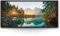 BilderKing Wandbild Wasserfall Hintersee Bayern - 110cm x 50cm Leinwand auf 2cm Keilrahmen mit Schattenfugenrahmen schwarz