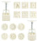CRAFFANCY Plastic Decorative Mould, 2 Sets of 50 Grams Hand Pressure Tools with Stamps Handicraft Press Mould for DIY Models, Handmade Mooncake Decoration