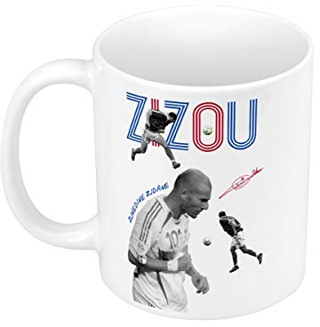 French Unicorn Mug Tasse Zidane Zizou Collage Retro Football Star Vintage