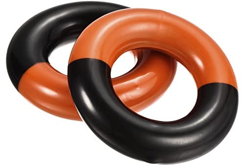 PATIKIL Golf Club Swing Weight Ring, 2 Pack Training Swing Practice Aid Warm Up Donut for Golf Trainer Beginner, Orange Black