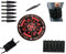 EIN Satz Wurfmesser Kunai 6-teiliges Set mit Ziel rutschfestem Griff und Scheide Japanisches Wurfmesser-Zubehör für Anime Cosplay Schwarz nur für Erwachsene -18 Jahre erforderlich 4402DR, RC-040-6