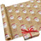 DOJoykey Rollenpaket Weihnachts geschenkpapier, 16m x 43cm Kraftpapier, recycelbares Papier zum Verpacken von Weihnachtsfeiern