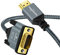Twozoh Câble HDMI vers VGA 2M, Coque en alliage d'aluminium en nylon tressé et support plaqué or 1080P/60Hz