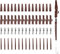 Realure 60 Stk Karpfen Zubehör Set Komplett Profi mit Sicherheits Clips Anti Tangle Ärmel Tail Gummi Rohre Schnell Wechselwirbel Clips zum Karpfenangeln Leadclip für Karpfenanfänger (Braun)