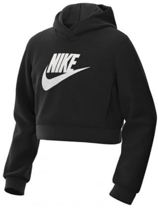 Nike Top G NSW Club FLC CRP HDY Hbr, Black/White, FD2925-010, XS