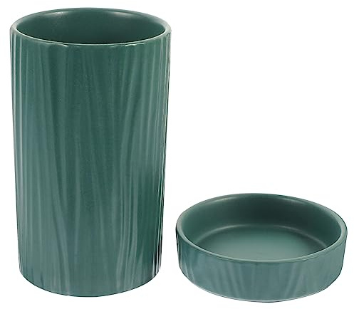 Kichvoe Portautensili Ceramica Organizer Per Cucina Scolaposate e Bacchette Design Chic e Funzionale Per Contenere Cucchiai e Forchette Per Piani Di Lavoro Compatti