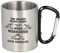 Spruchreif | Doppelwandige Edelstahltasse mit Karabinerhaken und hochwertiger Gravur | Bruchfest | Geschenke für Handwerker und Heimwerker | Lustige Männergeschenke | 300 ml