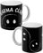 Karma Tasse - Karma Club Kaffeetasse Becher Kaffeebecher aus Keramik Schwarz 320ml