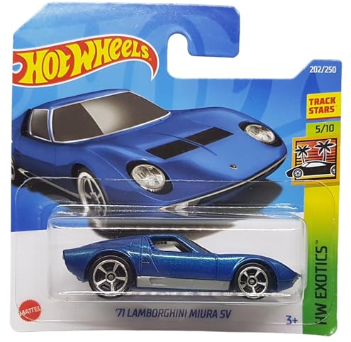 Hot Wheels - ´71 Lamborghini Miura SV - HW Exotics 5/10 - HCX02 - Short Card - Track Stars - blau metallic - Mattel 2022