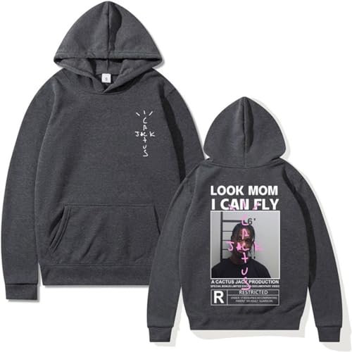 EVERLUCK Travis Hip Hop Fans Hoodies Herren Scott Wish You Were Here Sweatshirts Damen Astroworld Look Mom I Can Fly Hoody Pullover, 10 Travis Hoody, 36