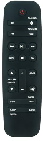 PERFASCIN Replace Remote Control Fit for Philips BTM2310 Home Stereo System with CD Player MP3 USB FM Radio