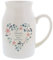 Personalised Floral Heart Flower Ceramic Jug