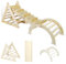 CCLIFE Kletterdreieck mit Rutsche und Kletterbogen ab 1 Jahr 6 in1 Montessori Klettergerüst Indoor Pikler Dreieck Art Kinder Klettern, Holz 150kg