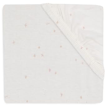 Jollein Drap-Housse en Jersey - pour Berceau - Twinkling - Rose Sauvage - 40/50 x 80/90 cm - 100% Coton - Certifié Oeko-TEX