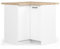 BDW - Küchenschrank - Eckschrank Küche mit Türen und Arbeitsplatte - Schrank 90 cm breit, 85 cm hoch - Küchenschränke Einzeln, Küchenmöbel Einzelteile (Weiss)