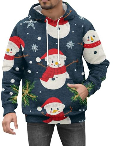 Lustige Lose Rentier Druck Sweatshirt Weihnachten Sale Einfarbige Vintage Pullover Herren Winter Sportshirt Mit Taschen Damen Parfüm Sale Angebote Herren-Sweatshirt(2-Red,XL)