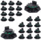 Adjustable Deck Support Pedestal with Fastener Ring, 24Pack Deck Foundation Support Base, Deck Blocks Adjustable Plastic Pedestal Paver Flooring Joist Supports Raising from1-9/16 to 2-3/8 by MCCKLE