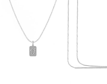 DENMOUS Spiritueller Tamil OM Kettenanhänger aus reinem Silber, 92,5 % Reinheit, für Damen und Herren (Anhänger mit Seilkette, 55,9 cm) - mpsr7366-1