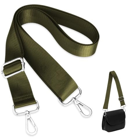 Bieiyhe Umhängegurt für Taschengurt 3.8cm Breit, Riemen für Umhängetasche Tragegurt, Schultergurt für Taschen, Trageriemen Grün, Bag Strap, Handtaschen Taschenband, Schulterriemen Taschenriemen