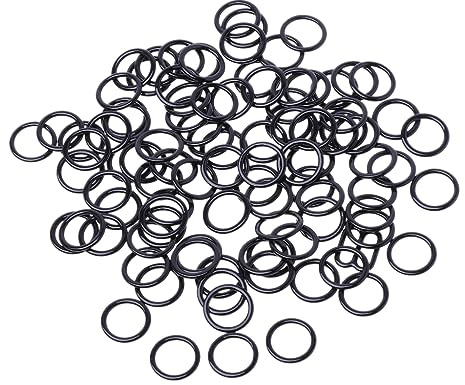 QishGO BH-Ringe, 100 Stück, Metall-BH-Träger-Versteller, Schieberinge, Ersatz für Badeanzüge, Strumpfbänder, Mieder, Korsetts, Schwarz, Innendurchmesser 12 mm