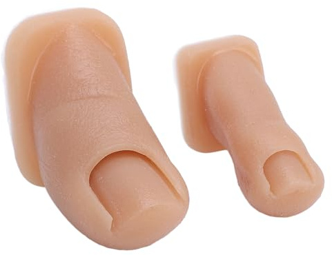 Silicone Nail Art Practice Toe Modes, Manicure Practice Toes, Fake Foot Mode for Nail Tips Art Training, Soft Silicone Prosthetic for Home Salon DIY Display (Number 2)