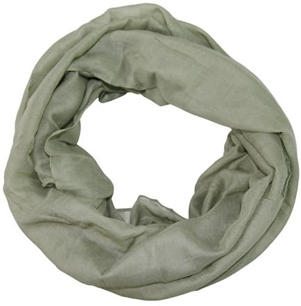 beybey® Basic Damen Loopschal aus Viskose & Baumwolle und in vielen Farben. Perfekte Geschenkidee! (olive)