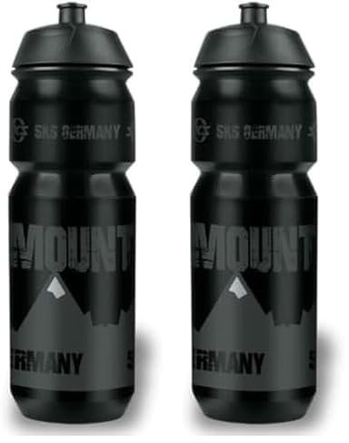 SKS GERMANY MOUNTAIN BOTTLE LARGE 750 ml Trinkflasche im Mountain-Design (Fahrradzubehör für alle gängigen Flaschenhalterungen, auslaufsicheres Push-Pull-Ventil, ergonomische Form, abnehmbarer Deckel)