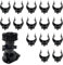 CULEO Battiscopa, 15 clip battiscopa in pvc ganci per zoccolo cucina per battiscopa da cucina ganci da cucina universali base da cucina in plastica ABS staffa di base per bagno (nero)