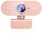 Kouric Webcam for PC Laptop MAC with Microphone,HD Streaming Camera USB C Plug and Play Face Web Cam for Desktop Computer,Youtubers,Video Calling,Windows,Gaming with Rotatable Clip Pink