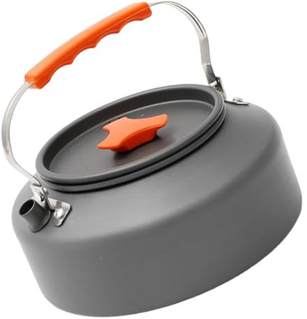 Tetera portátil de aluminio para camping, tés, tetera portátil, tetera para camping, tetera silbante, duradera