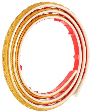 GALPADA Calfeutrage Autocollante PVC Flexible pour Moulure Murale Plinthe Angle Décorative Facile à Couper Poser Finition Or