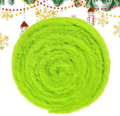 Weihnachts-Bordüre, 1,5 m, Weihnachts-Besatz, pelziges Band, - -Bordüre für Taschen, Hüte, Stiefel, Kleidung, Fenster, Geländer, Treppenhaus, Tischponche, Fotohintergründe, Partyplaner