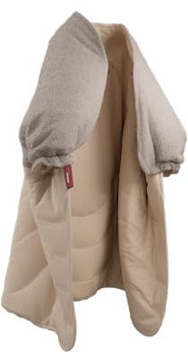 STOOV Huge Hug - Heated Blanket - Wireless - Infrared Heating Technology - Plus Battery with 1.5 to 3 hrs Wireless Heat - 135x180 cm - Woolly Soft Beige
