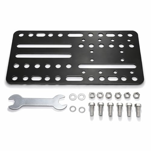 ANGGREK Soporte Universal Cambio y Freno USB Simracing Placa | Base de acero inoxidable con acabado texturizado, Placa de montaje para volante y simuladores de carreras