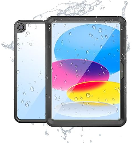 Lunivop Custodia tablet impermeabile per iPad (A16) 11a/10a generazione 11/11 2025/2022 Robusta con protezione dello schermo integrata Armatura protettiva per iPad (A16) 11a/10a generazione Nero