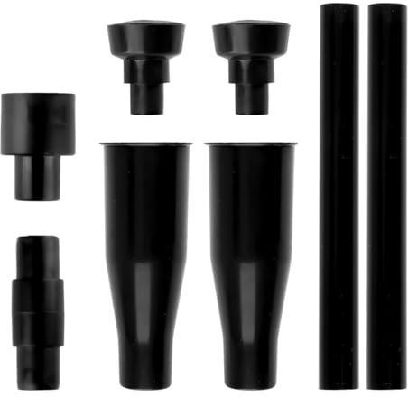 8 Piece Black Pond Pump Nozzle Kit for Garden Fountains and Aquariums | Plastic Fountain Nozzle Attachments for Compatible Submersible Pumps Ponds Fish Tanks and Water Features