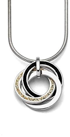 DUR Anhänger ohne Kette aus 925er Sterling Silber, Strandsand und Lavasand P3135