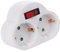 Perel Hoja multiplicada con Interruptor, 2 enchufes Schuko (Tipo F), Polipropileno, Interior, Uso Blanco