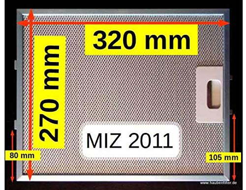 Metall-Fettfilter 320 x 270 (z.B. für Respekta MIZ 2011, PKM MF02)