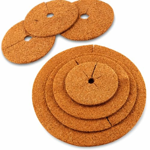MW.Shop.24 Kokos-Mulchscheibe/Kübelabdeckung/Winterschutz für Topfpflanzen/Pflanzenschutzmatte/Unkrautschutzmatte (40 cm - 1 Stück)