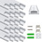 inShareplus LED Aluminum Channel System, 3.3ft/1 Meter, 20 Pack, Silver, U Shape with Milk White Cover, End Caps and Mounting Clips, Aluminum Profile for LED Strip Light Installation