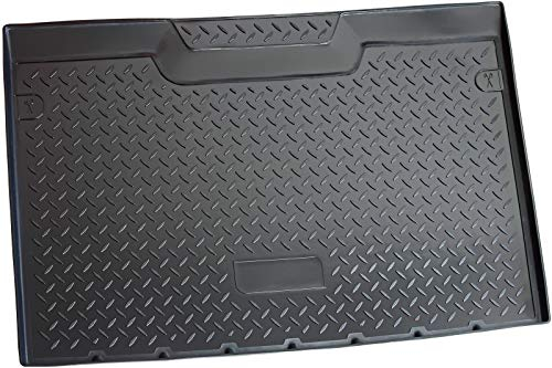 Recambo Alfombrilla para Maletero de Renault Kangoo II de 5 plazas a Partir de 2008, Ajuste Borde de Color Negro, plástico Flexible y Goma