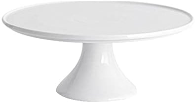 Holibanna Ceramic Round Cake Cupcake Stand Dessert Display Pedestal Snack Baking Tray for Party Wedding Centerpiece Supplies White 22.5cm