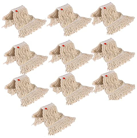 Bayersan Mop Heads Replacement | Kentucky Cotton Mop Head | Commercial Mop Heads | Floor Cleaning Industrial Mop Heads (Large 16oz, Pack Of 10)