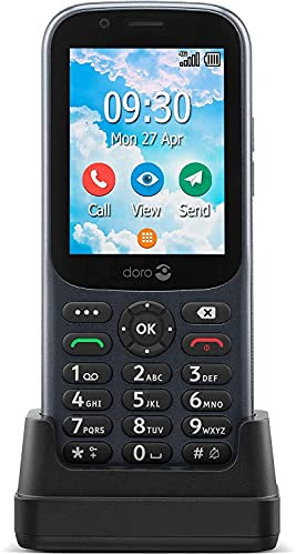 Doro 731X Ungesperrtes Dual-SIM 4G Handy für Senioren mit GPS, Whatsapp für Videoanrufe, Facebook und Ladedock im Lieferumfang [Deutsch Version]