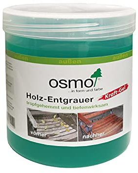 Osmo Holz-Entgrauer Kraft-Gel für Holzterrassen, Holzfassaden, Gartenmöbel und ähnliche Flächen (500 ml)