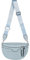 styleBREAKER Damen Umhängetasche in Halbmond Form, abnehmbarer verstellbarer Schultergurt, Einfarbige Handtasche 02012380, Farbe:Hellblau