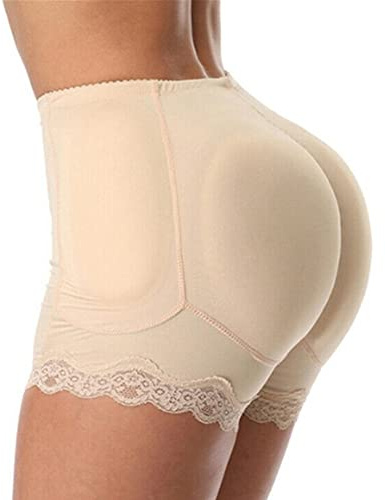 TOEECY Bragas Levanta Glúteos para Mujer Cintura Entrenador con 4 Almohadillas Removibles Braguitas Moldeadoras Control Barriga Embellecer Cadera Bragas Push Up Body Shaper