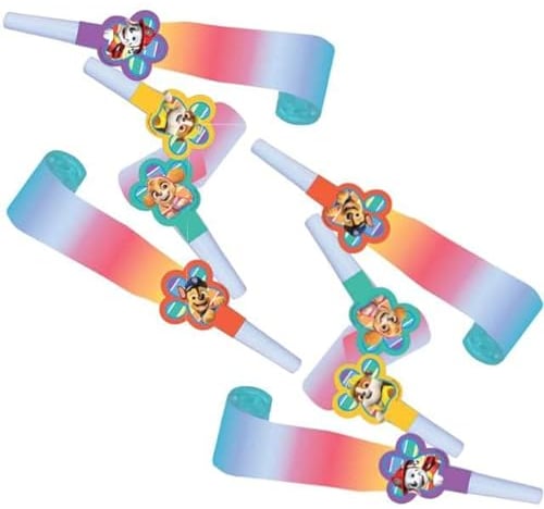 8 Luftrüssel * PAW Patrol * als Krachmacher für Kindergeburtstag und Mottoparty | Blowouts Hundeparty Chase Skye Marshall Everest Rubble Party Kinder Party